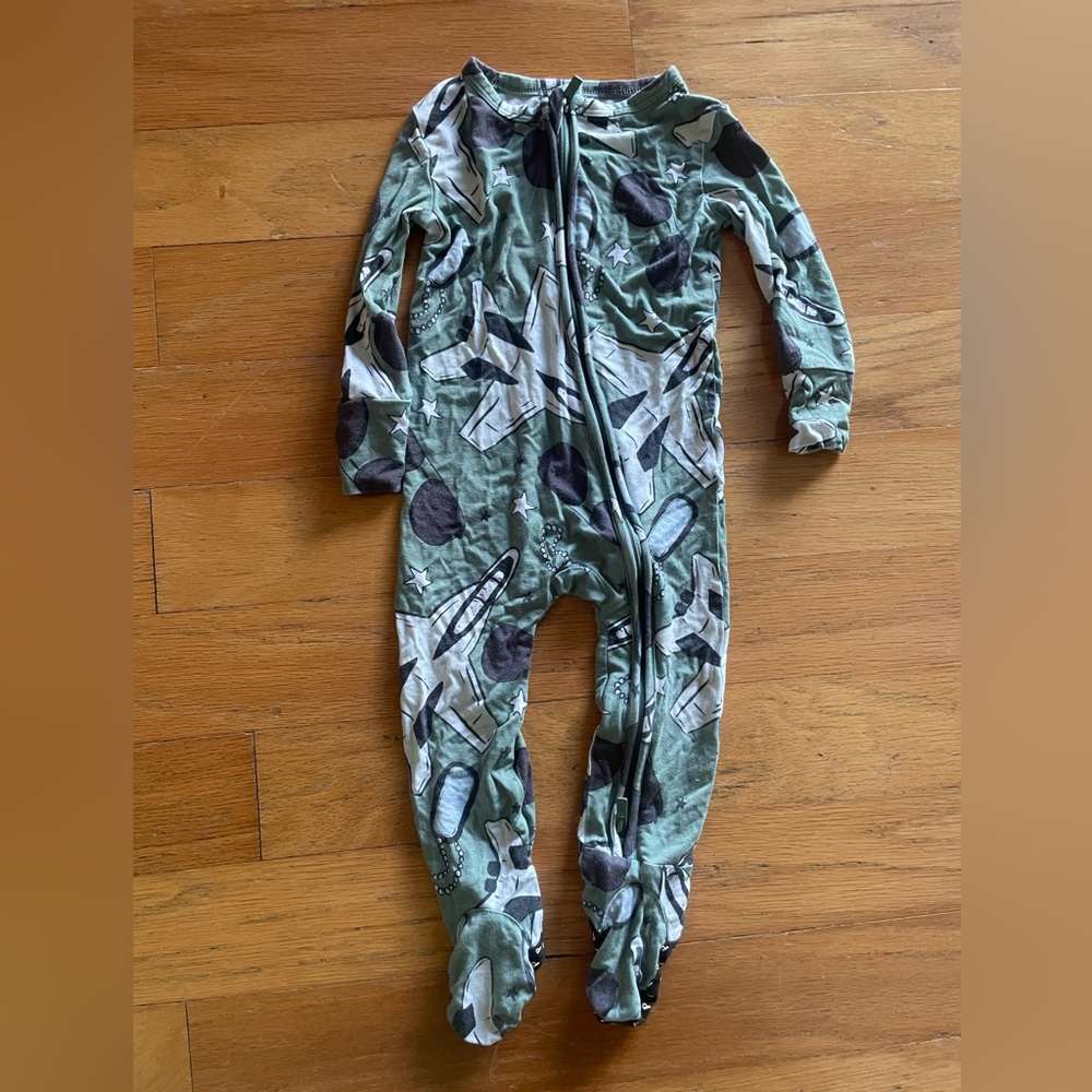 Posh Peanut aviator pilot print pajamas